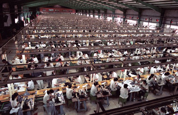 A large sweatshop